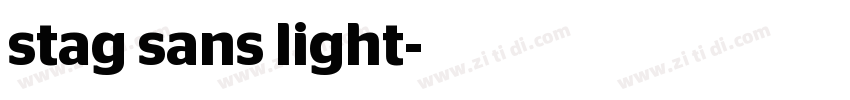 stag sans light字体转换